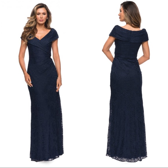 La Femme Dresses & Skirts - NEW La Femme Lace Maxi Gown 10
